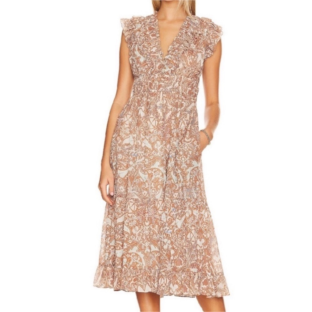 ULLA JOHNSON Samara Midi-Dress Sz 6